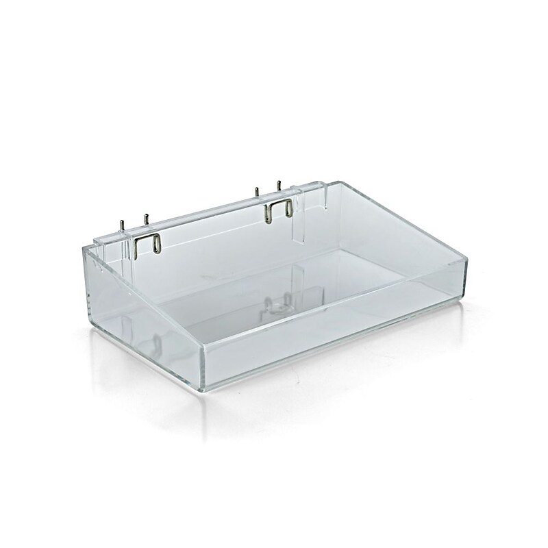 Azar Displays Open Tray for Pegboard or Slatwall, 2/Pack (556085) image 1