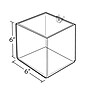 Azar Displays 6" Cube Bin for Pegboard or Slatwall, 4/Pack (556109)~#|#~m000009196_sc7