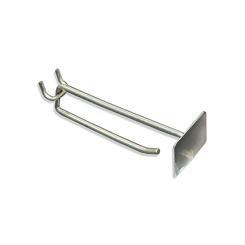 Global Approved  Metal Scan Hook, Galvanized Metal Finish - Pkg Qty 50