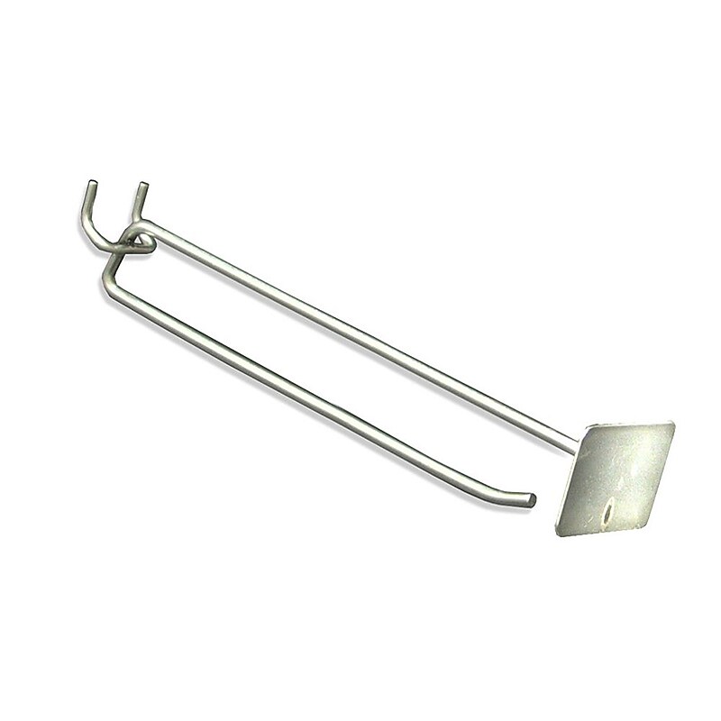 Azar Displays 8" Metal Wire Scan Hook: 0.187" Diameter, 50-Pack (700828) image 1