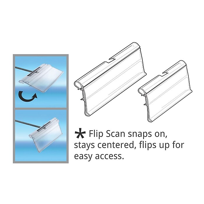 Azar Flip Scan Label Holder, 1 1/4