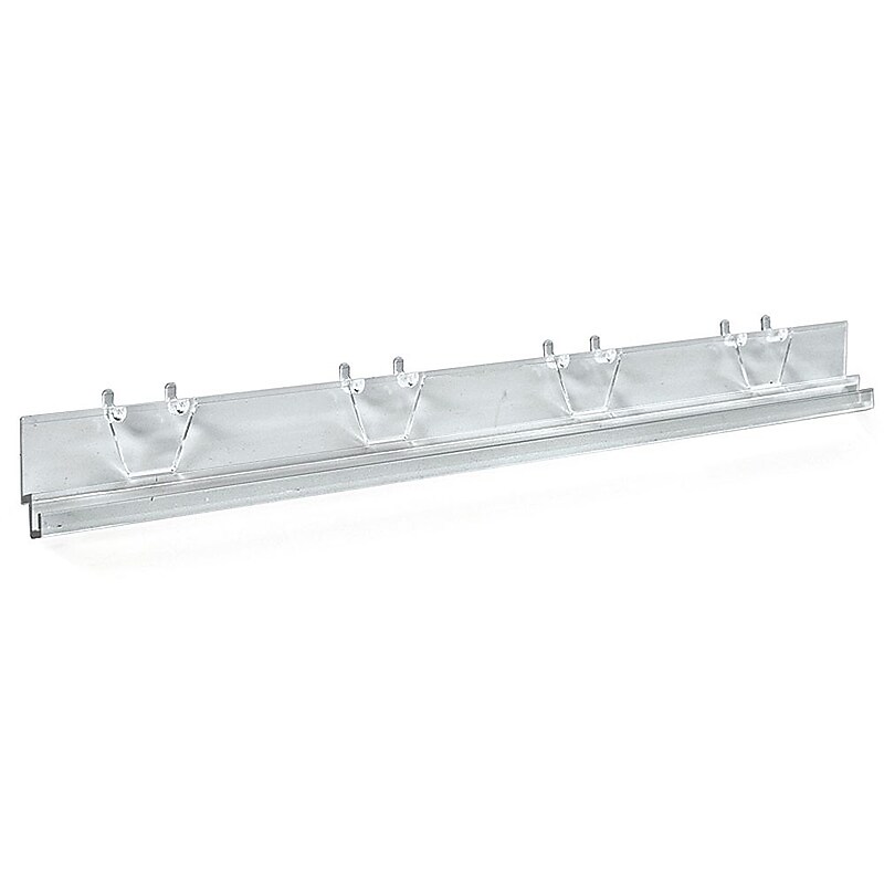 Global Approved  Acrylic J-Bar System, Wide, Clear - Pkg Qty 4