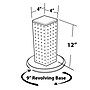 Azar 12"(H) x 4"(W) x 4"(D) 4-Sided Revolving Pegboard Counter Display, Blue~#|#~m000009421_sc7