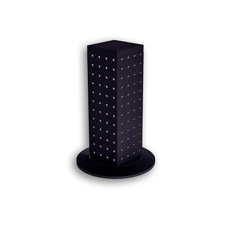 Global Approved  Pegboard Revolving Countertop Display, 4-Sided, Black ,1 Piece