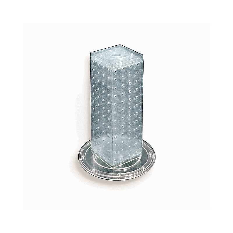 Global Approved  Pegboard Revolving Countertop Display, 4-Sided, Clear ,1 Piece