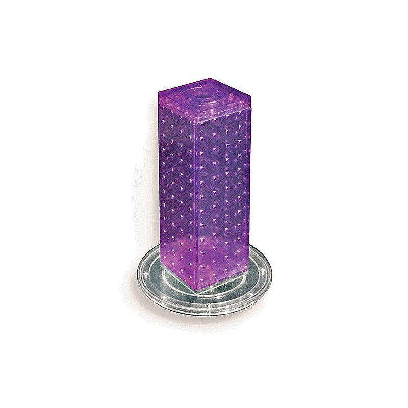 Global Approved  Pegboard Revolving Countertop Display, 4-Sided, Purple ,1 Piece