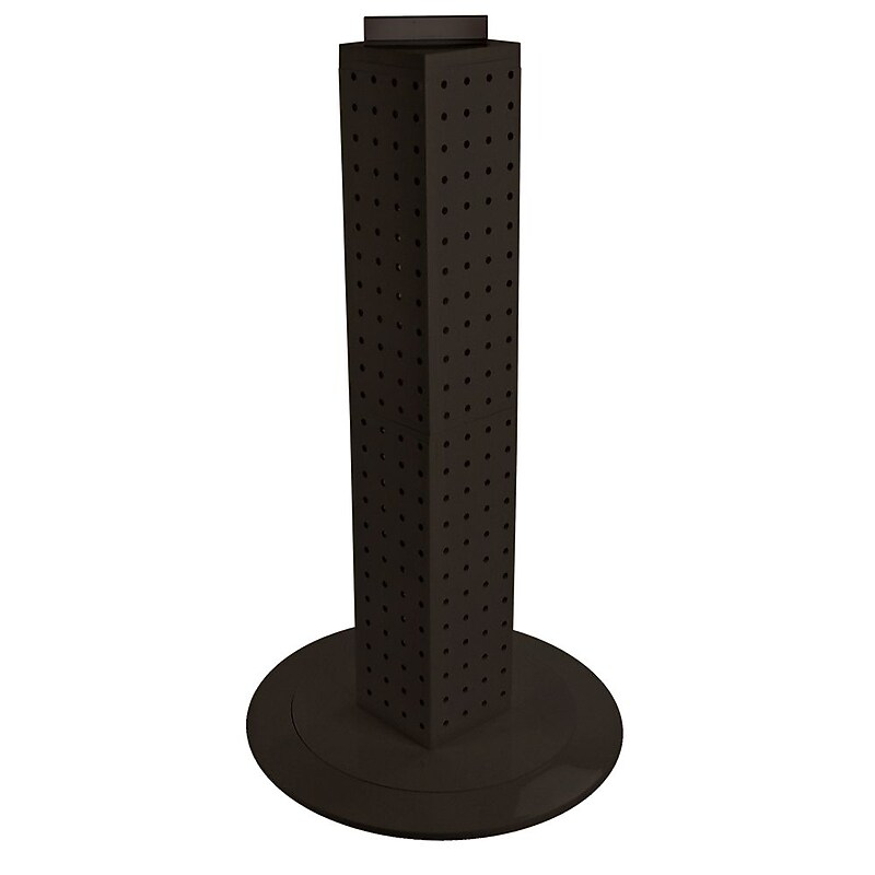 Global Approved  Pegboard Revolving Countertop Display, 4-Sided, Black Solid ,1 Piece