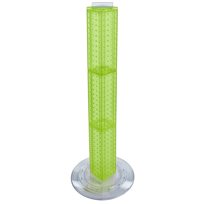 Azar 4"W 4-Sided Revolving Pegboard Counter Display, Green (700223-GRE) image 1