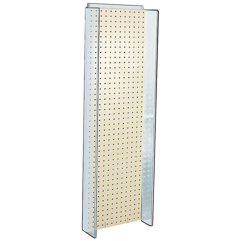 Azar 44"(H) x 14"(W) Pegboard Powerwing Display, Almond image 1