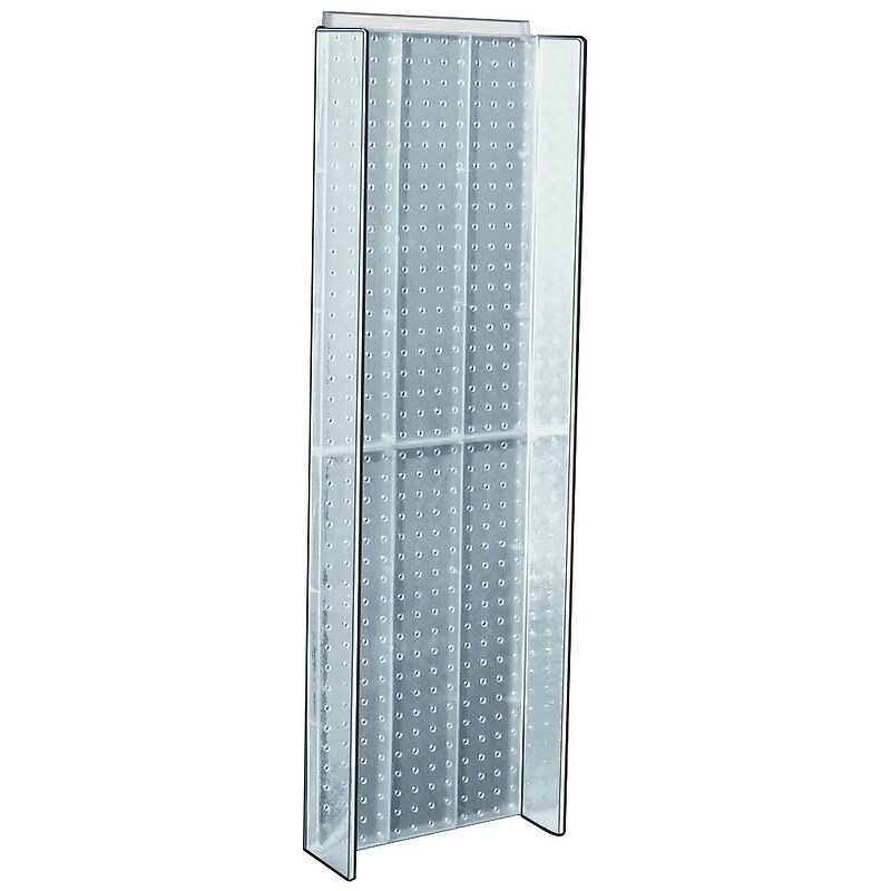 Azar® 44"(H) x 14"(W) Pegboard Powerwing Display, Clear image 1