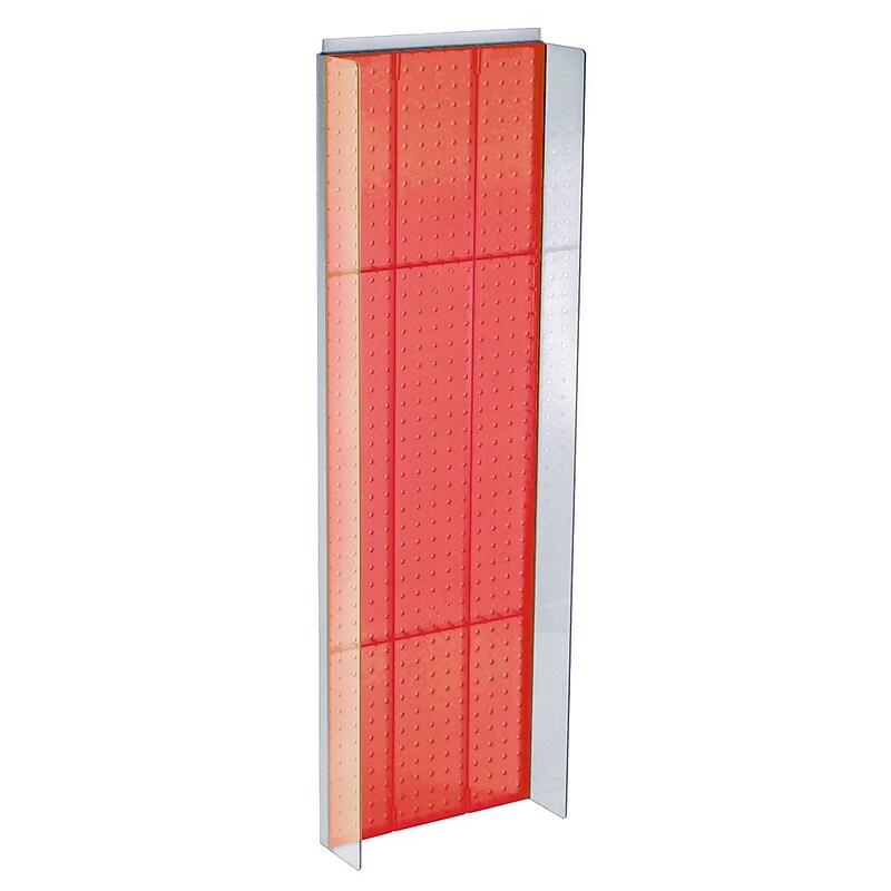 Azar 44" x 14" Pegboard Powerwing Display, Red (700350-RED) image 1