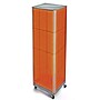 Azar 60" x 16" 4-Sided Pegboard Floor Display With Wheels, Orange (700406-ORG)~#|#~m000009592_sc7