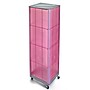Azar 60" x 16" 4-Sided Pegboard Floor Display With Wheels, Pink (700406-PNK)~#|#~m000009594_sc7