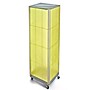 Azar 60" x 16" 4-Sided Pegboard Floor Display With Wheels, Yellow (700406-YEL)~#|#~m000009600_sc7