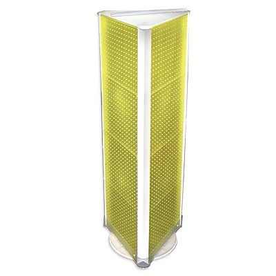 Azar 700450-YEL Three-Sided Spinning Pegboard Yellow Translucent Pegboard 