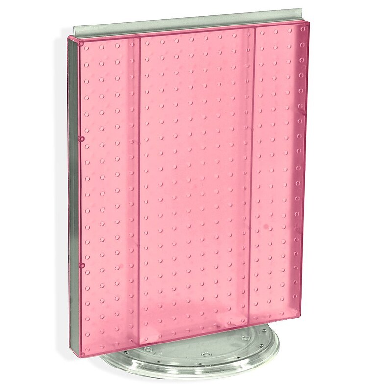 Azar 20"(H) x 16"(W) Pegboard Counter Unit, Pink Translucent image 1