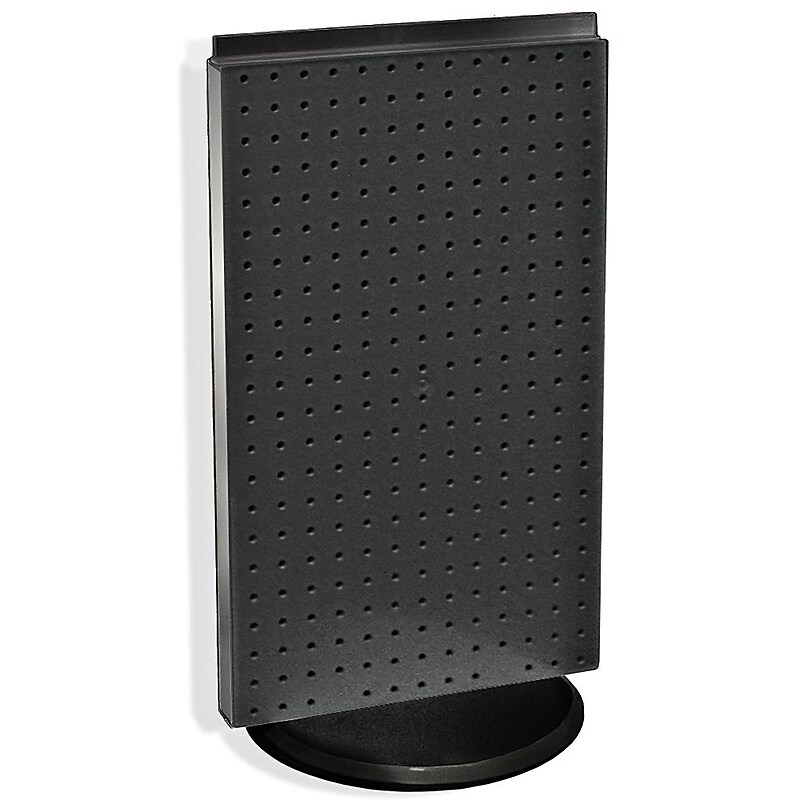 Azar 22"(H) x 13 1/2"(W) 2-Sided Pegboard Counter Unit, Black Solid image 1