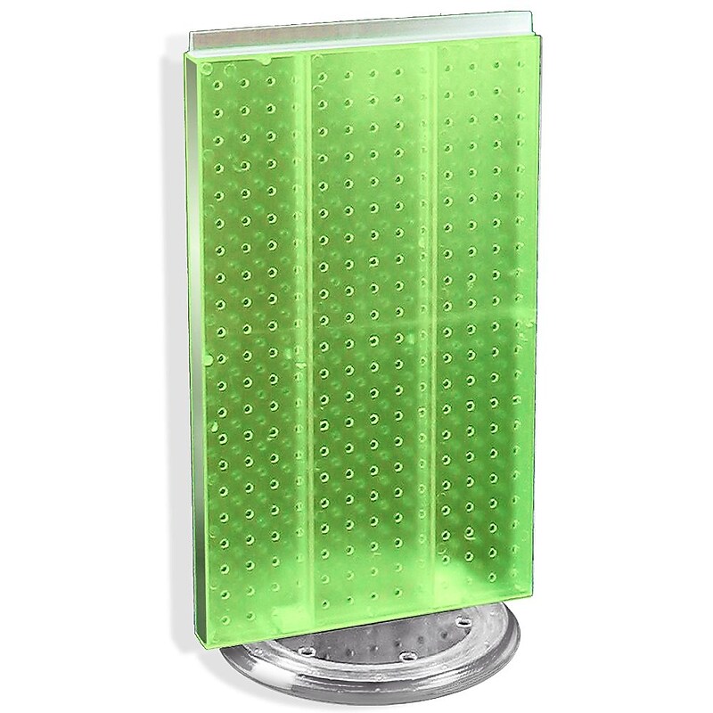 Azar 13 1/2"W 2-Sided Pegboard Counter Unit, Green (700513-GRE) image 1