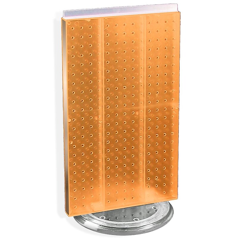 Azar 13 1/2"W 2-Sided Pegboard Counter Unit, Orange (700513-ORG) image 1