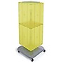 Azar 40" x 14" 4-Sided Interlocking Pegboard Floor Display With Wheels, Yellow (701436-YEL)~#|#~m000009776_sc7