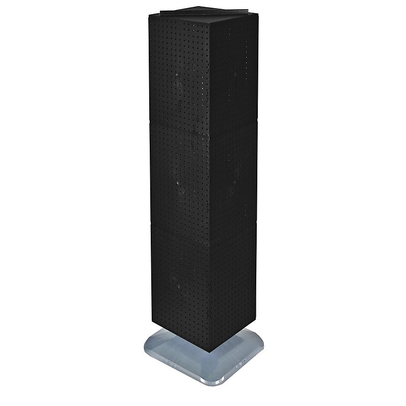 Azar® 14" x 14" x 60" Interlocking Pegboard Display, Black image 1
