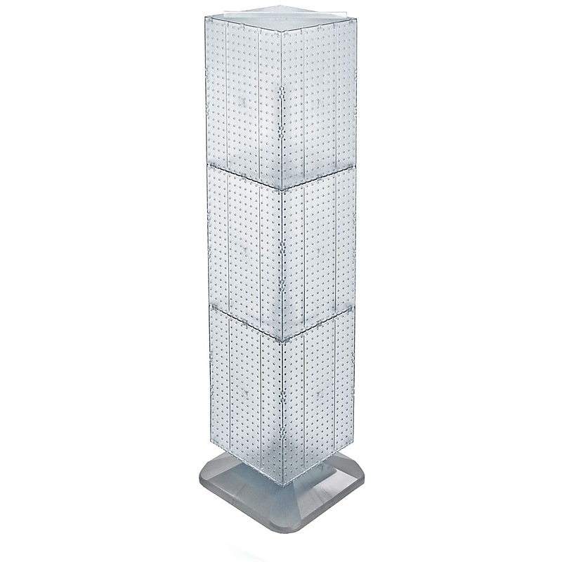 Azar® 14" x 14" x 60" Interlocking Pegboard Display, Clear image 1