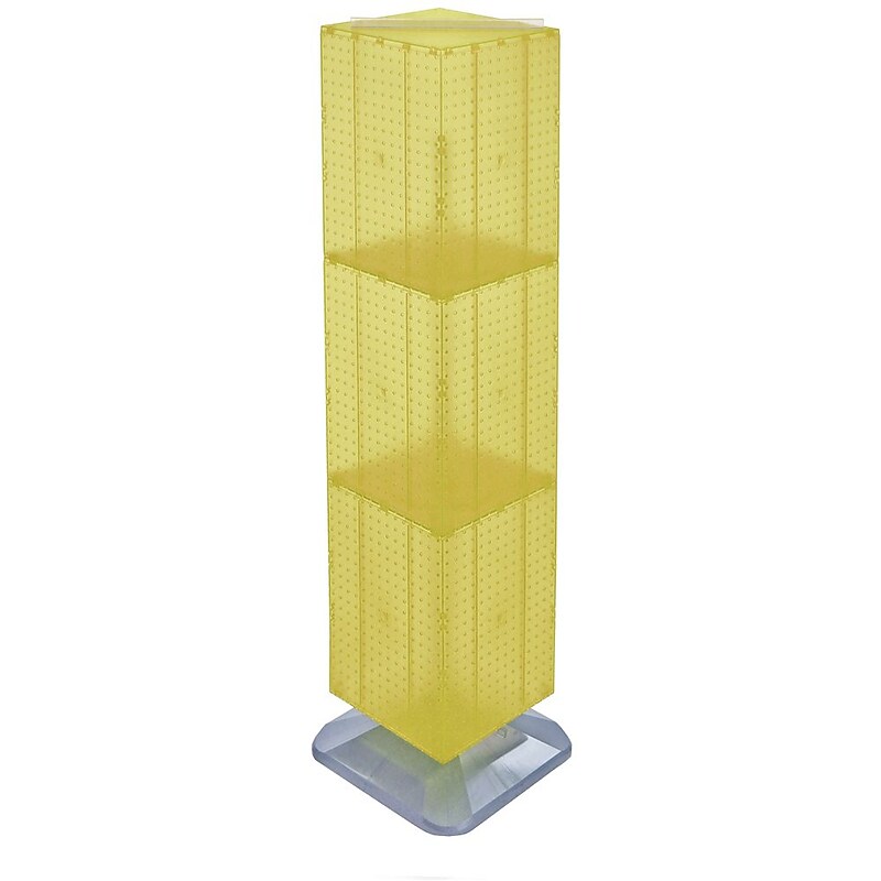 Azar® 14" x 14" x 60" Interlocking Pegboard Display, Yellow image 1