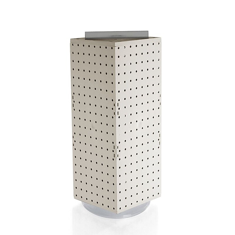 Azar 20" x 8" 4-Sided Interlocking Pegboard Display, White (703385-WHT) image 1