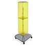 Azar 40"H x 8"W 4-Sided Interlocking Pegboard Display Tower With Square Base, Yellow (703388-YEL)~#|#~m000009876_sc7