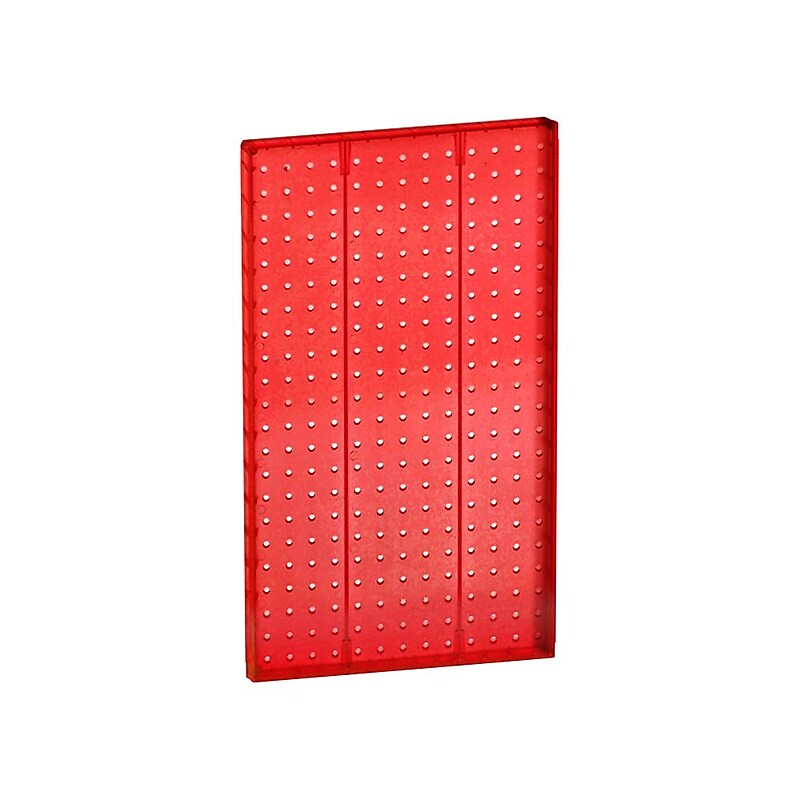 Azar 22" x 13 1/2" Pegboard 1-Sided Wall Panel, Translucent Red, 2/Pack (771322-RED) image 1