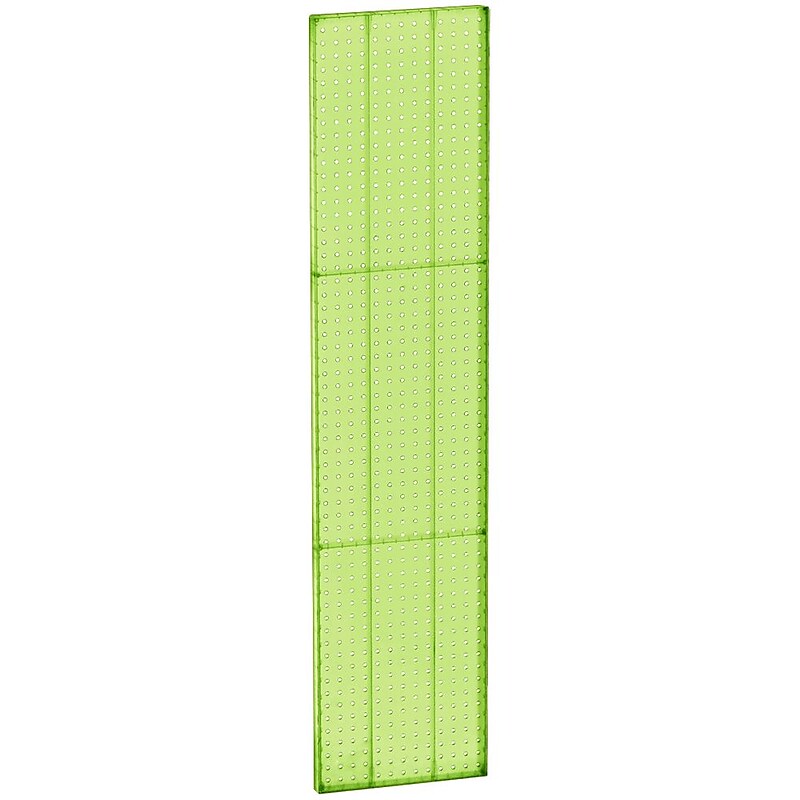 Azar 60" x 13 1/2" Pegboard 1-Sided Wall Panel, Translucent Green, 2/Pack (771360-GRE) image 1