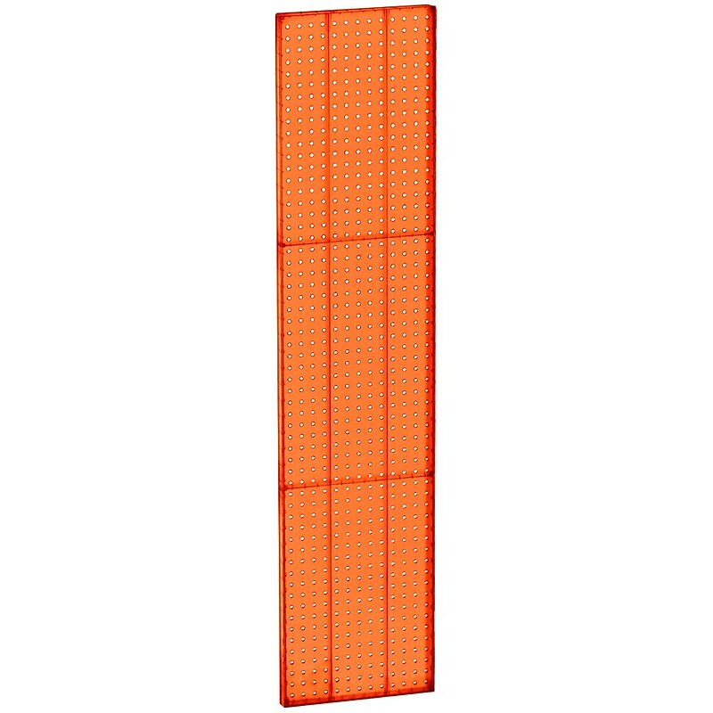 Azar 60" x 13 1/2" Pegboard 1-Sided Wall Panel, Translucent Orange, 2/Pack (771360-ORG) image 1