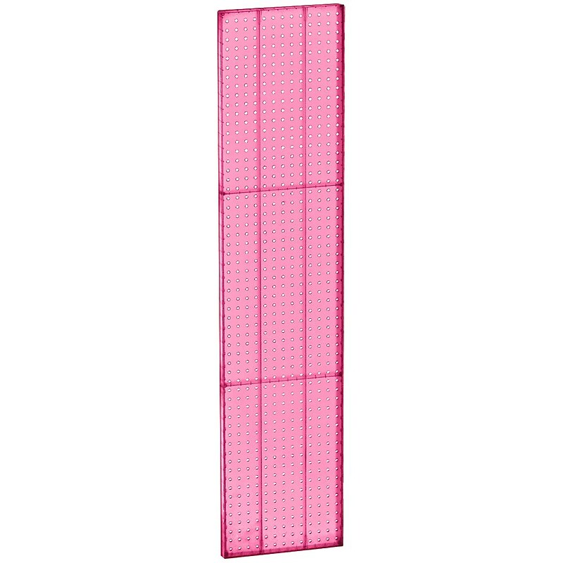 Azar 60" x 13 1/2" Pegboard 1-Sided Wall Panel, Translucent Pink, 2/Pack (771360-PNK) image 1