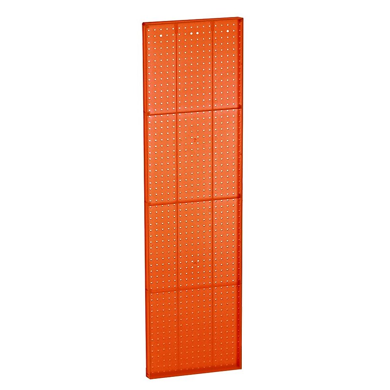 Azar® 60"(H) x 16"(W) Pegboard Wall Panel, Translucent Orange, 2/Pack image 1