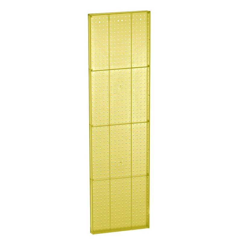 Azar Displays 60"(H) x 16"(W) Pegboard Wall Panel, Translucent Yellow, 2/Pack image 1