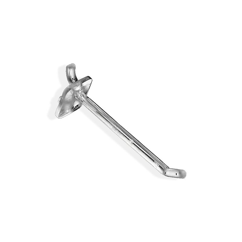 Azar® 4" x 0.287"(Dia) Plastic Pegboard Hooks, Clear, 25/Pack image 1