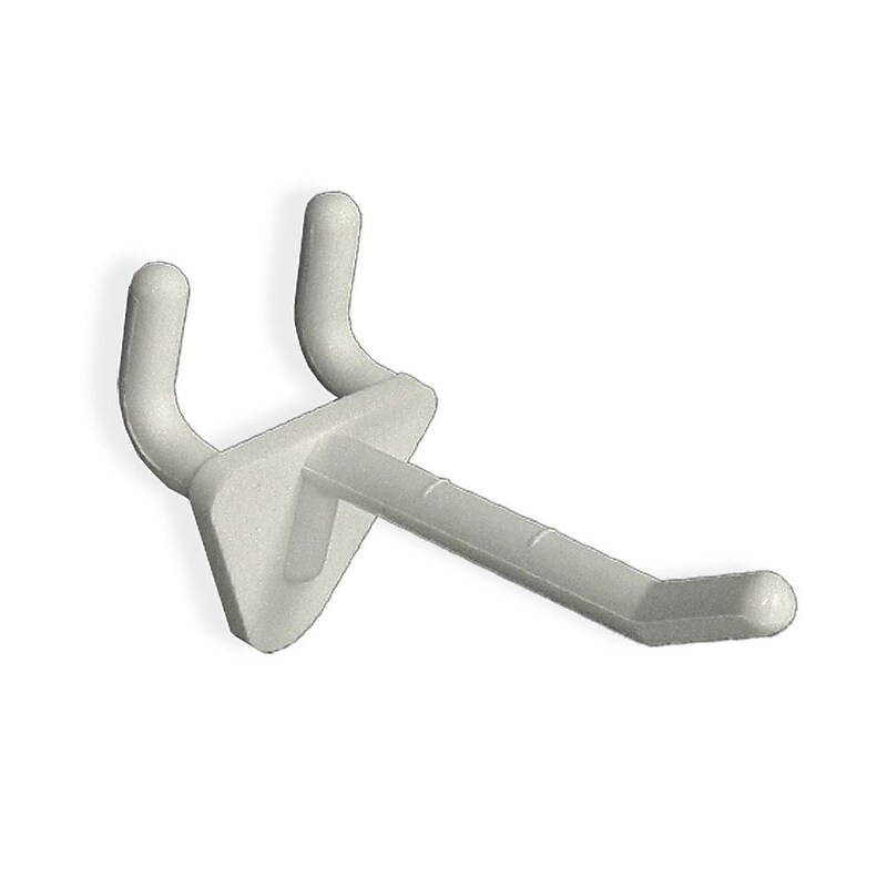 Global Approved  Opaque Plastic Hook, White - Pkg Qty 50