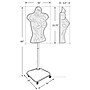 Azar 60" Plastic Female Bust on Wheeled Plastic Base, White (900505-WHT)~#|#~m000010061_sc7