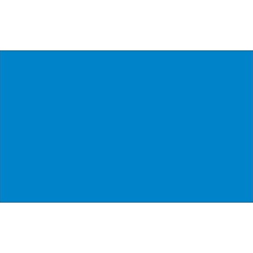 Tape Logic 3" x 9" Rectangle Inventory Label, Light Blue, 250/Roll