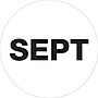 Tape Logic 1" Circle "SEPT" Month of the Year Labels, White, 500/Roll~#|#~m000011811_sc7