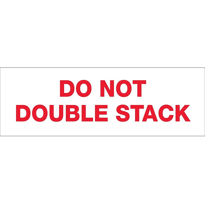 Tape Logic™ 2" x 110 yds. Pre Printed "Do Not Double Stack" Carton Sealing Tape, 6/Pack image 1