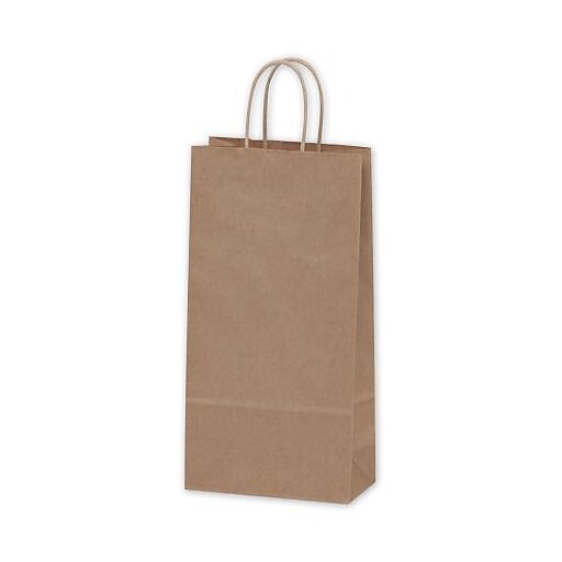 Shop Staples for Paper 13"H x 6.5"W x 3.5"D Solid Wine Shopping Bags