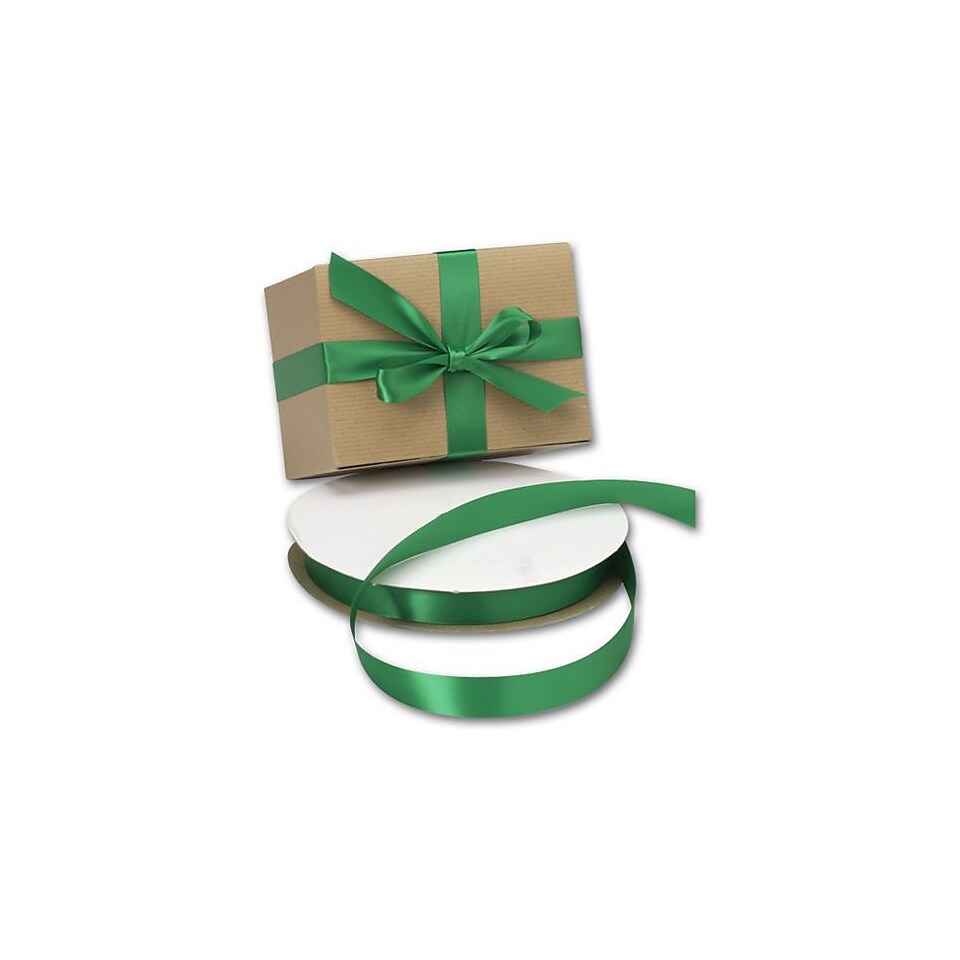 7/8 x 100 yds. Double Face Satin Ribbon, Emerald  Make More Happen at