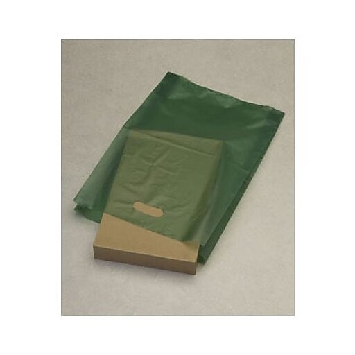 HighDensity Polyethylene 21"H x 14"W x 3"D Merchandise Bags, Hunter