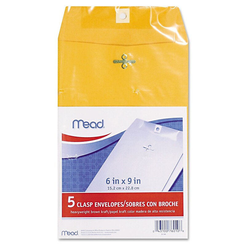 Quality Park Clasp Nonstandard Kraft Catalog Envelope, 9" x 12", Kraft, 100/Box (QUA38711) image 1