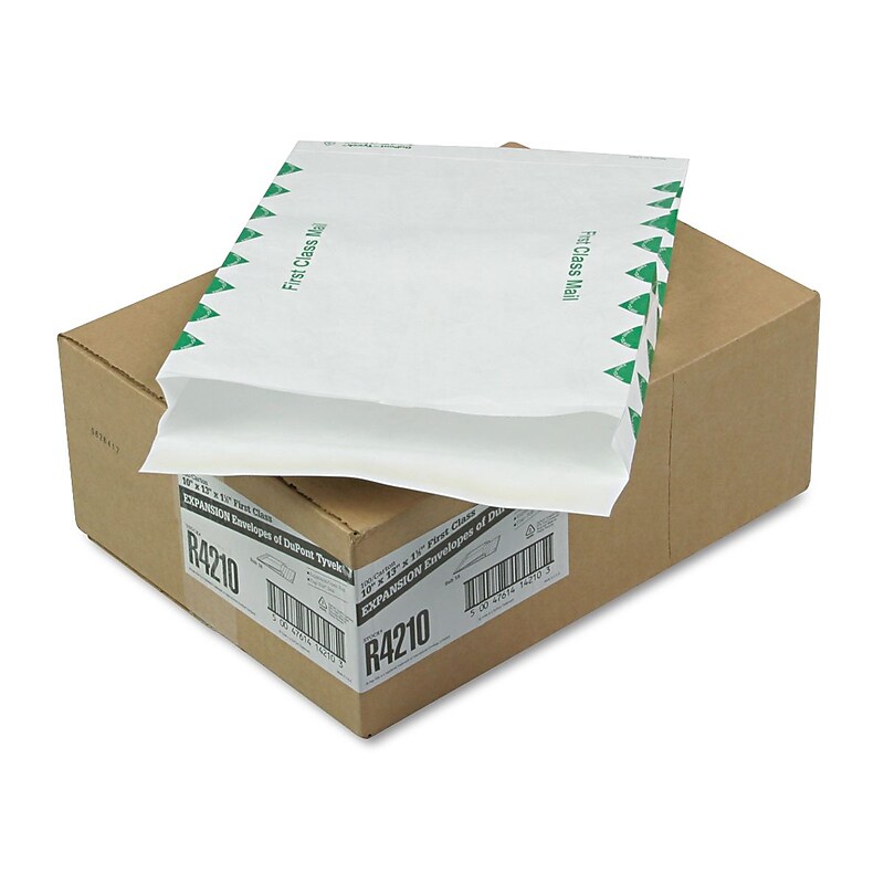 Quality Park Survivor Tyvek Self Seal Catalog Envelope, 10" x 15", White, 100/Carton (QUAR4450) image 1