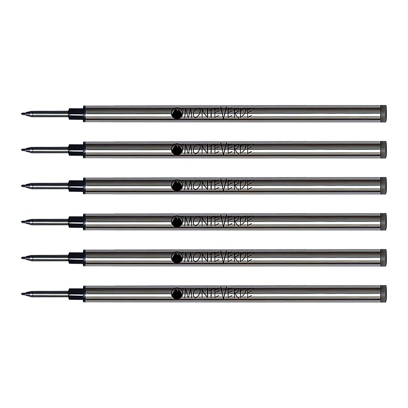 Monteverde® Spring Loaded Fine Liner Refill For Most Capped Rollerball Pens, Blue, 6/Pack image 1