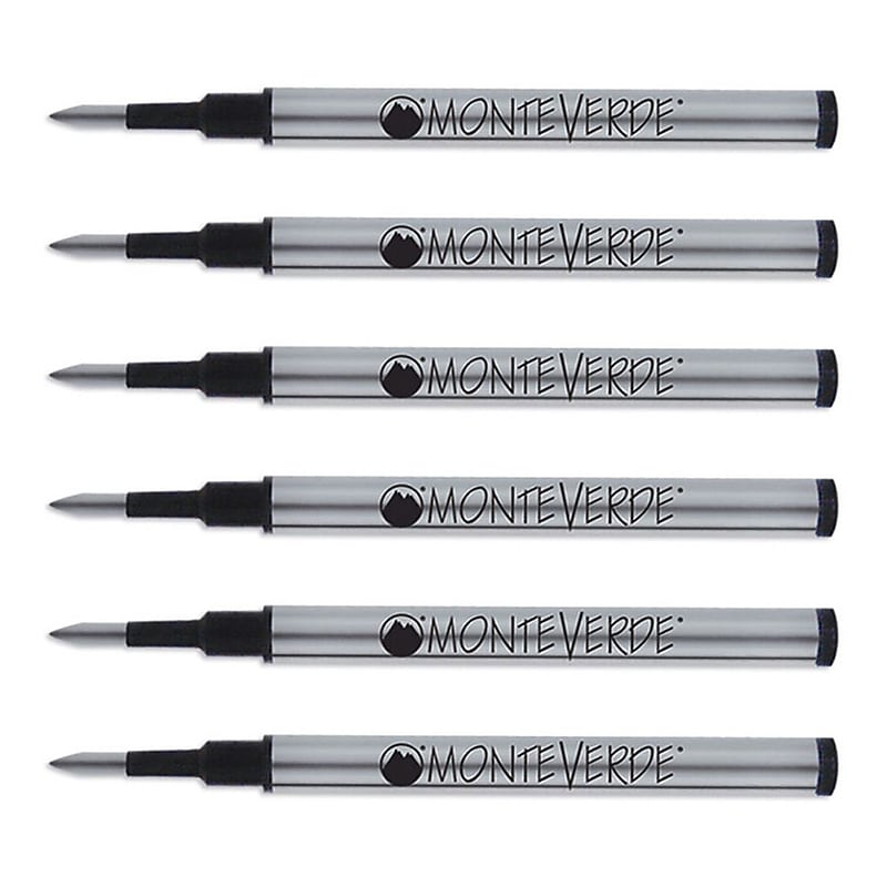 Monteverde® Mini Rollerball Refill For Mini Jewelria Pens, Black, 6/Pack image 1
