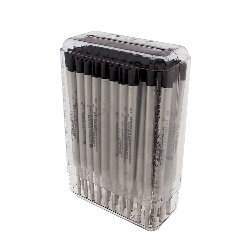 Monteverde® Medium Capless Gel Refill For Montblanc Ballpoint Pens, Black, 50/Pack image 1