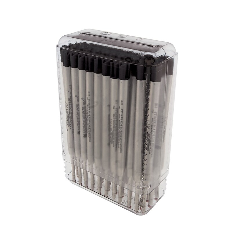 Monteverde Soft Roll Ballpoint Refill For Parker Ballpoint Pens, Medium Point, Black Ink, 50/Pack (P134BK) image 1